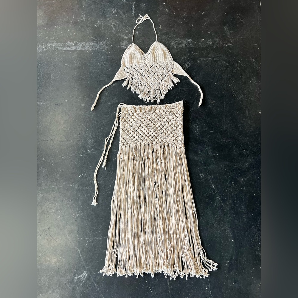 Handmade Two Piece Set- Beige